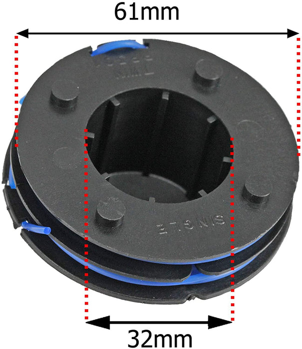 Line & Spool for Qualcast GGT3001 PWR300GTB TRY250SG Strimmer Trimmer