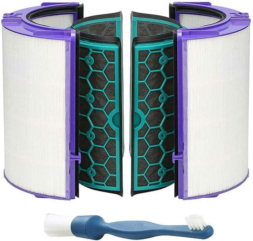 HEPA + Carbon Filter Kit for DYSON 360˚ Glass Activated Carbon Pure Cool DP04 HP04 TP04 Air Purifying Tower Fan + Cleaning Brush