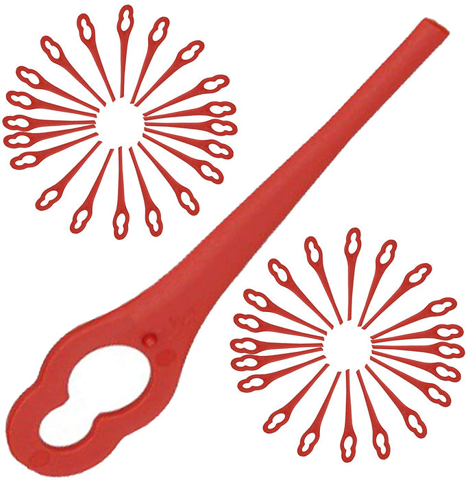 Red Plastic Blades for B&Q 18V LI CORDLESS MGT18 Strimmer Trimmer x 40
