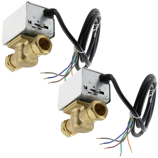 Motorised 2 Port Inline Zone Valve for HONEYWELL V4043 Central Heating Boiler Systems 22mm (Pack of 2)