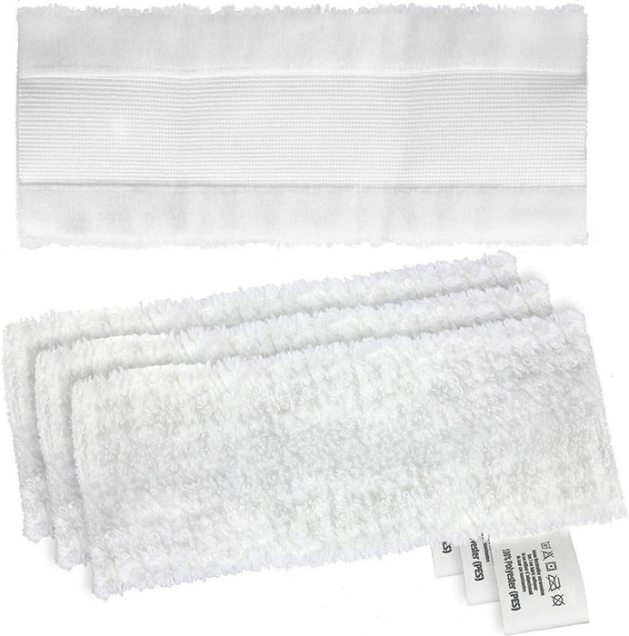 Microfibre Cloth Cover Pads for KARCHER EASYFIX SC1 SC2 SC3 SC4 SC5 Series Steam Cleaner (Pack of 4)