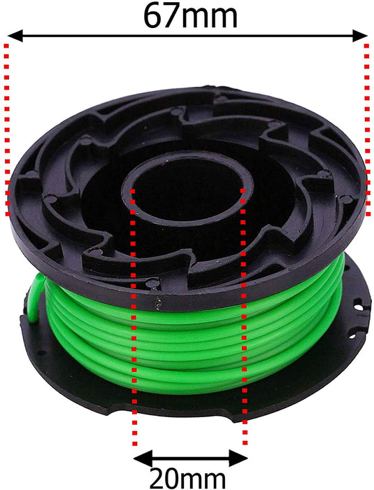 Spool Line Refill for Black & Decker Strimmer Trimmer GL7033 GL8033 GL9035 STB3620 (Pack of 2)