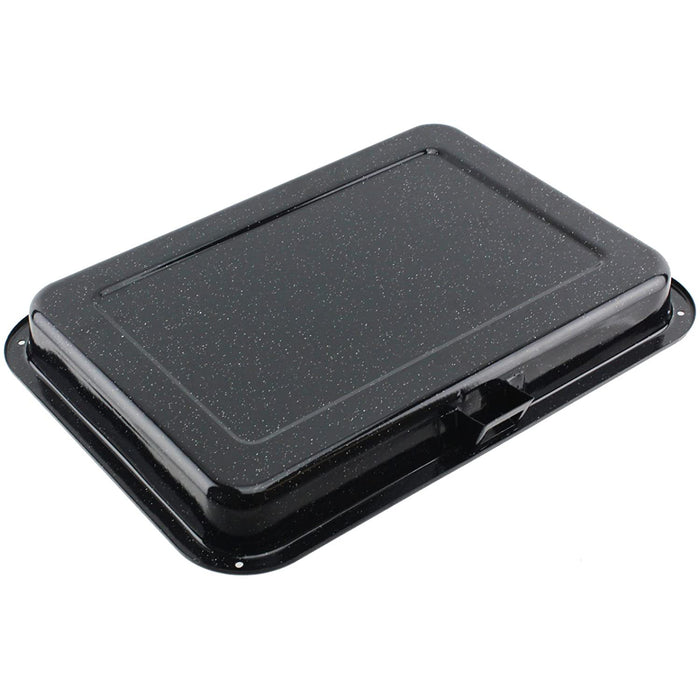 Small Grill Pan with Rack and Detachable Handle + Adjustable Grill Shelf for LAMONA Oven Cooker