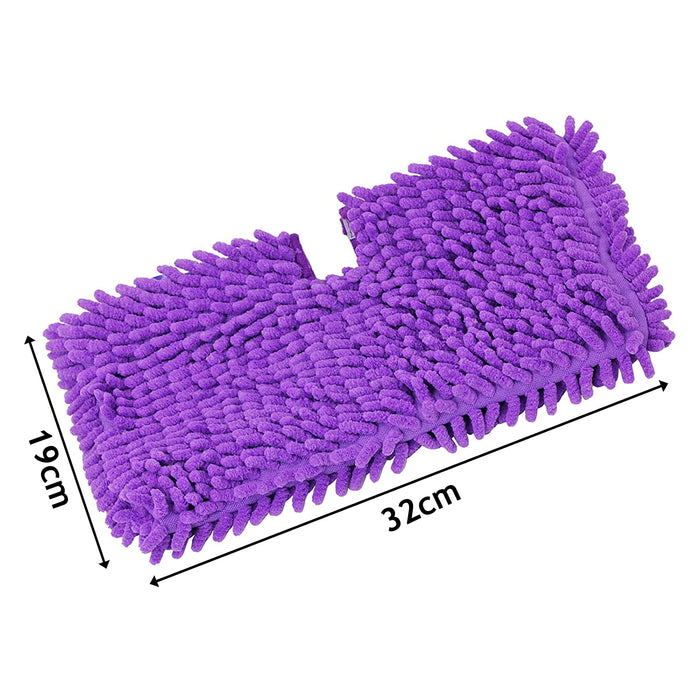 Pocket Cover Pad for Steam Cleaner Mop Coral Purple 32cm x 19cm Universal 6 Pads