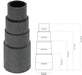 UNIVERSAL Sander Planer Dust Extractor Power Tool Adapters for Vacuum Cleaners (Pack of 6, 26mm 30mm 32mm 35mm 38mm)