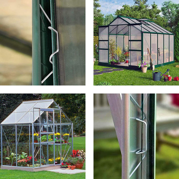 Greenhouse W + Z Clips Spring Wire Glazing Fixing Clamp Overlap Clip 