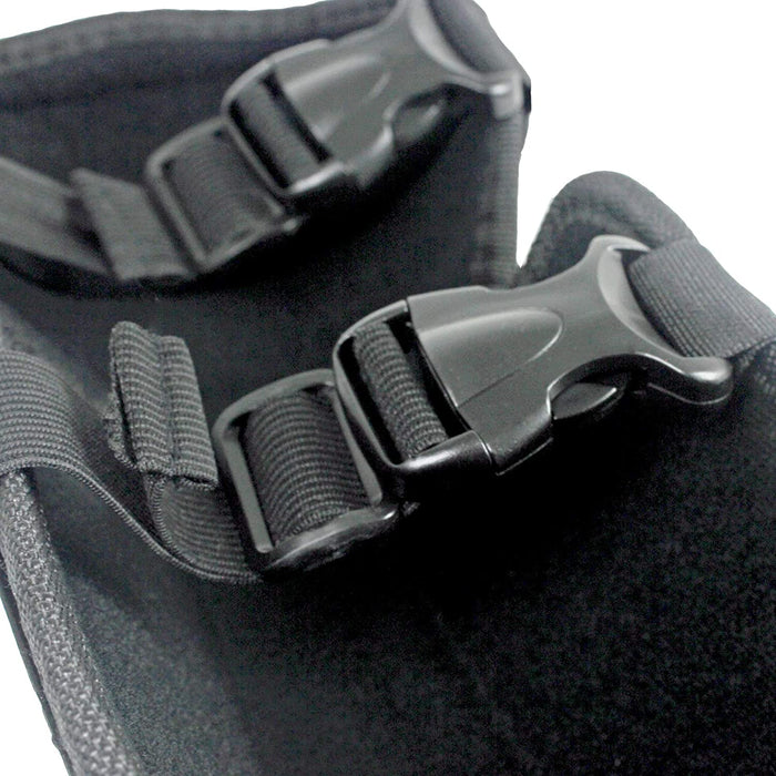 Knee & Shin Guards for Grass Strimmer / Trimmer (One Size, Black, 2 Pairs)