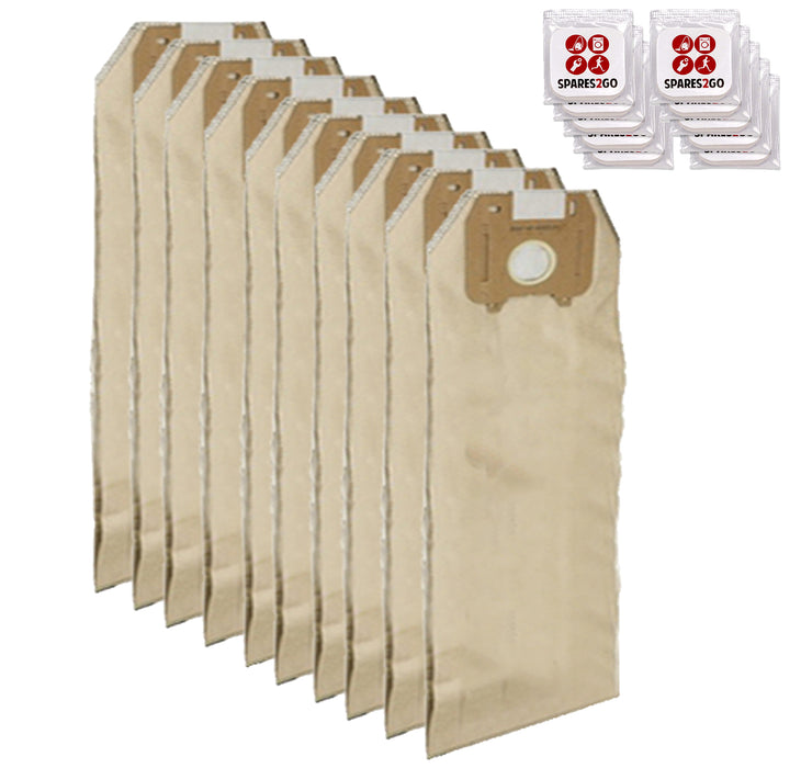 Paper Dust Bags for Oreck Magnesium LW100 LW150 Vacuum Cleaner (10 Bags + 10 Fresheners)