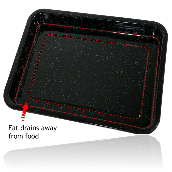 Large Grill Pan, Rack & Dual Detachable Handles for CANNON Oven Cookers