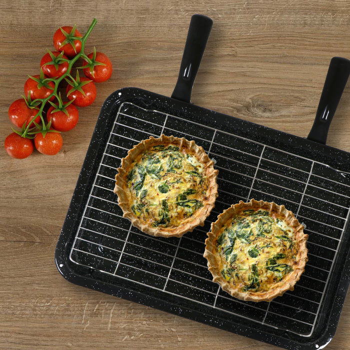 Large Grill Pan, Rack & Dual Detachable Handles for ELECTROLUX Oven Cookers