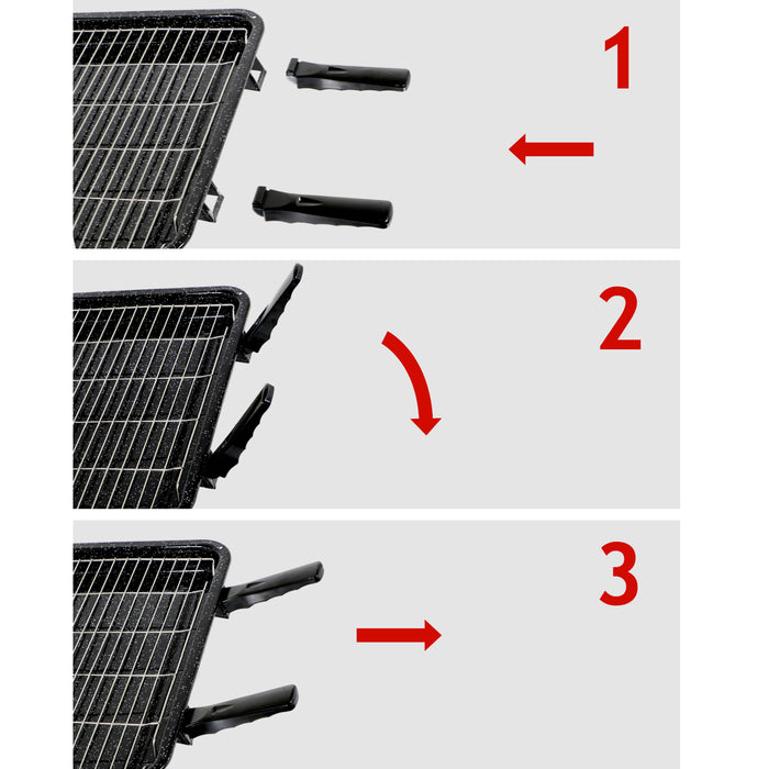 Large Grill Pan, Rack & Dual Detachable Handles for INDESIT Oven Cookers
