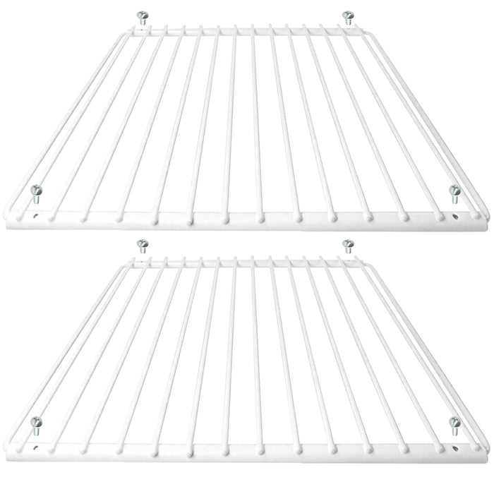 Fridge Shelf for DAEWOO Adjustable Plastic Coated White Extendable Shelves (Pack of 2)