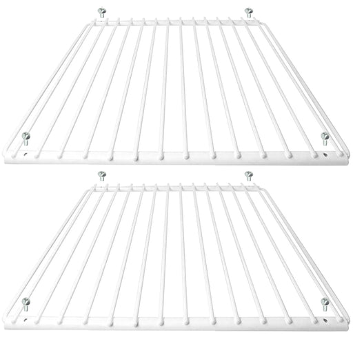 Fridge Shelf for ZANUSSI Adjustable Plastic Coated White Extendable Shelves (Pack of 2)