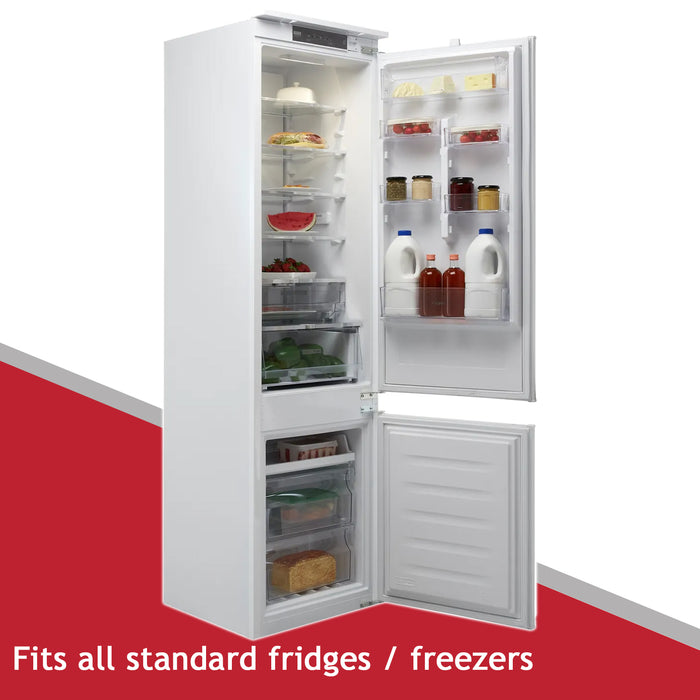 Fridge Shelf for LOGIK Adjustable Plastic Coated White Extendable Shelves (Pack of 2)