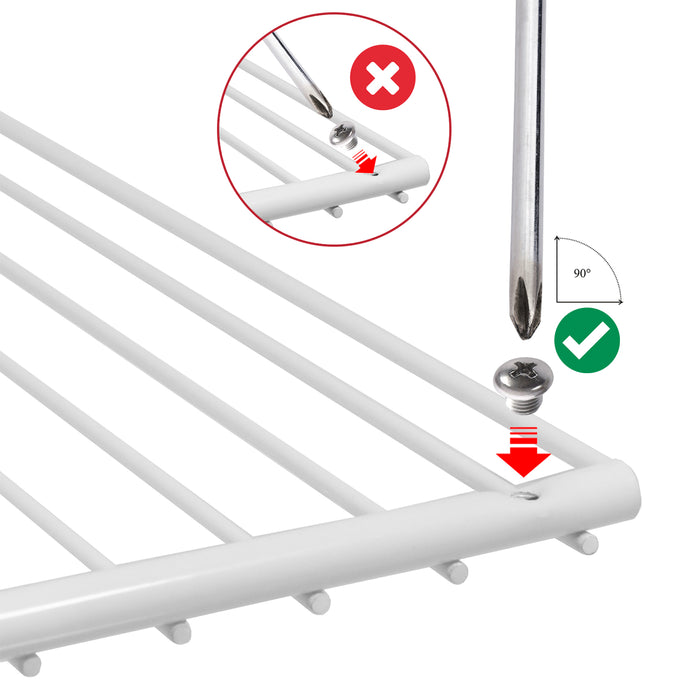 Fridge Shelf for DAEWOO Adjustable Plastic Coated White Extendable Shelves (Pack of 3)