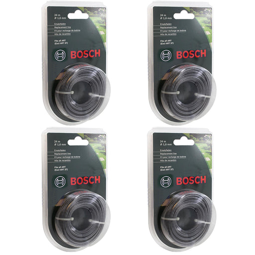 Genuine BOSCH ART 24 27 30 36 Li Spool Feed Strimmer Line (24m / 1.65mm) F016800462 (Pack of 4)