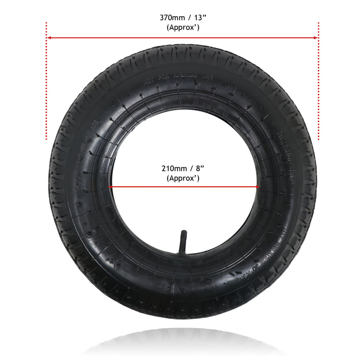 Universal Wheelbarrow Wheel Tyre & Inner Tube 3.50‑8 14"