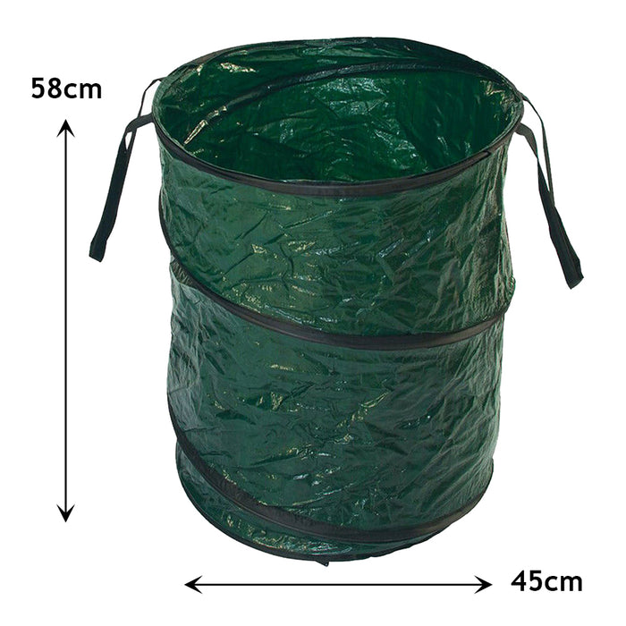 Collapsible Garden Bag Large Reusable Carry Handles Waste Bin Refuse Sack 90L x 4