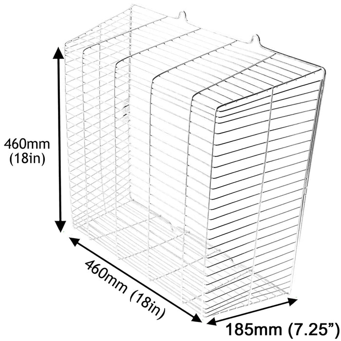 Universal Cooker Hob Vent Guard / Tumble Dryer Outlet Square Cage Zinc Coated (18'' x 18'' x 7'')