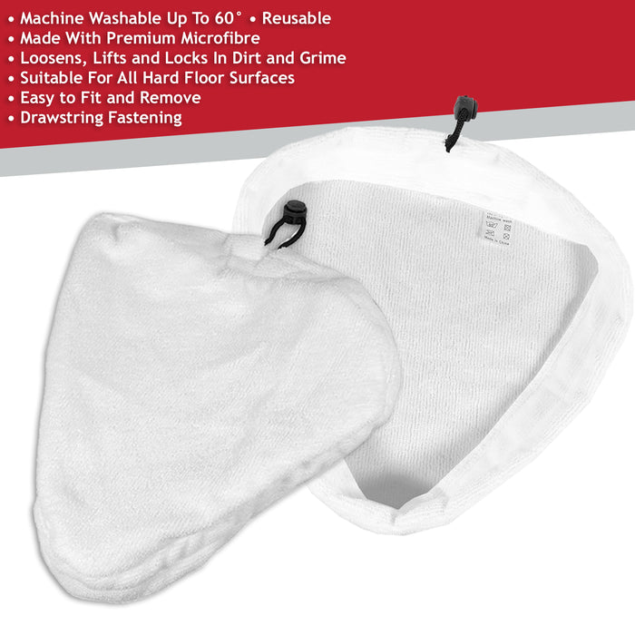 Microfibre Cloth Cover Pads for Vax S2 S2S S2ST S2U S2C S2S-1 S3S Steam Cleaner Mop (Pack of 6)