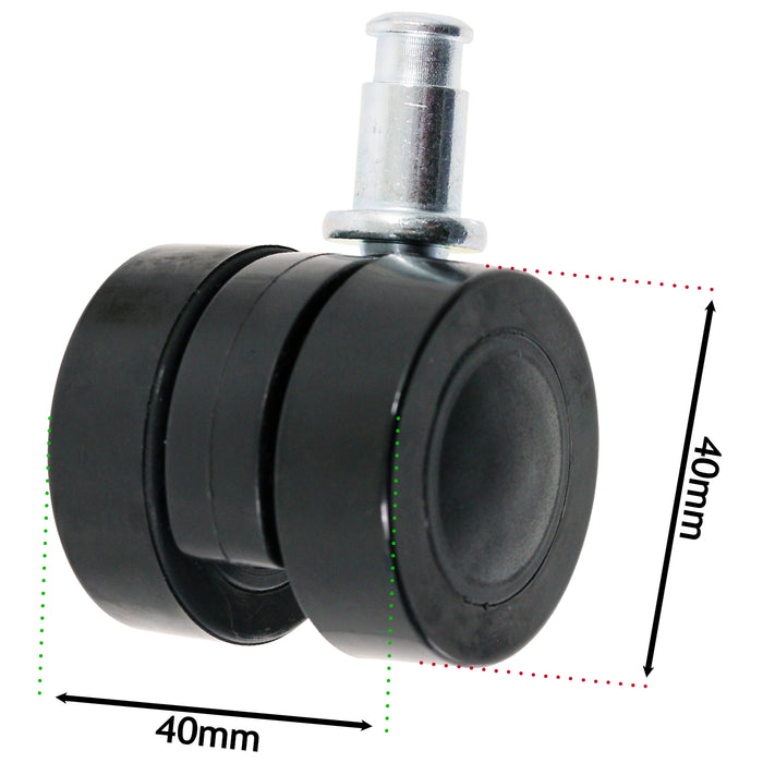NUMATIC HENRY HETTY JAMES Front Twin Castor Runner Wheel 40 mm Genuine x 2