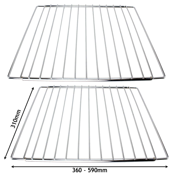 Adjustable Extendable Shelf for AEG Oven Cooker (310 x 360-590mm, Pack of 2)