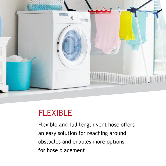 Universal Extra Long Condenser Vent Hose Pipe for Vented Tumble Dryers (6m / 4")
