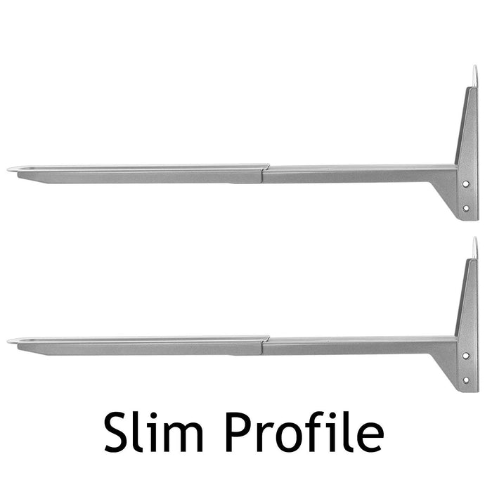 Universal Silver Microwave Wall Mount Brackets x 2
