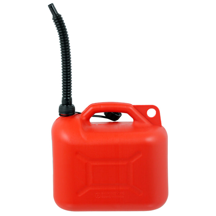 Fuel Can 10L Red Large Plastic Petrol Diesel Jerry Can Canister + Flexible Spout