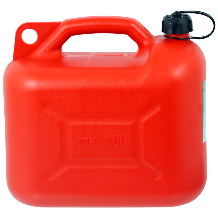 Fuel Can 10L Red Large Plastic Petrol Diesel Jerry Can Canister + Flexible Spout