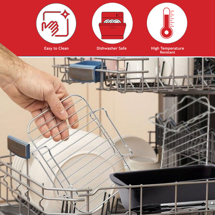 Racks for Ninja Air Fryer Foodi AF300 AF400 AF451 Double Basket Grill Shelf Skewer x 2
