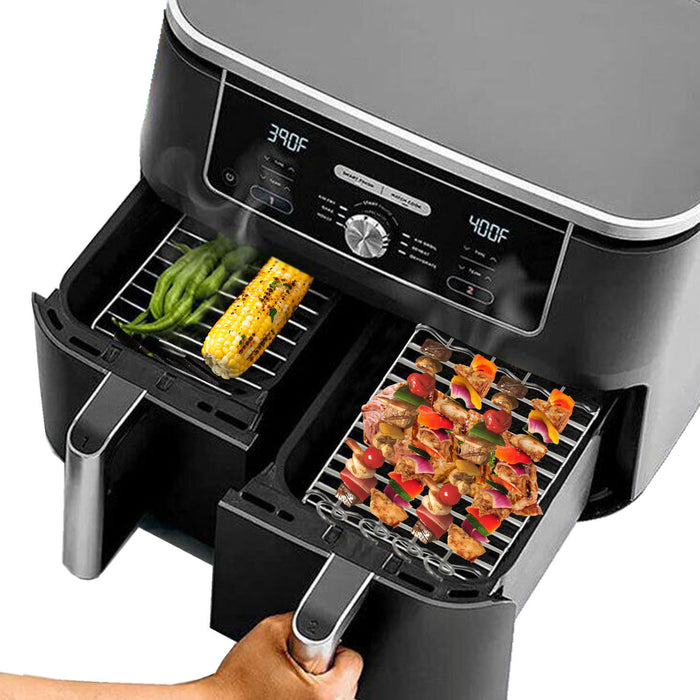 Racks for Ninja Air Fryer Foodi AF300 AF400 AF451 Double Basket Grill Shelf Skewer x 2