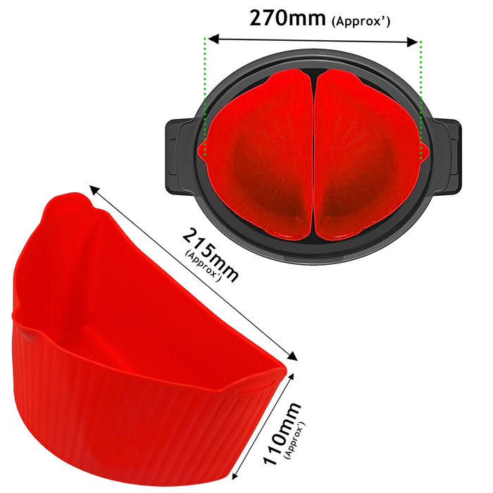 Liner for Morphy Richards 3.5L 6L 6.5L Slow Cooker Basket Silicone Protector Divider Round