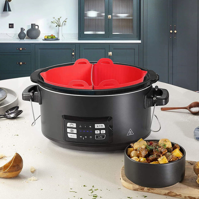Liner for Morphy Richards 3.5L 6L 6.5L Slow Cooker Basket Silicone Protector Divider Round