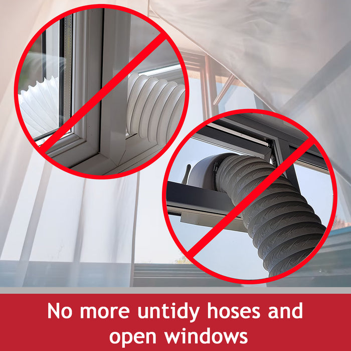 Condenser Vent Box & Hose Kit for Kenwood Tumble Dryers (with Screw Clip)