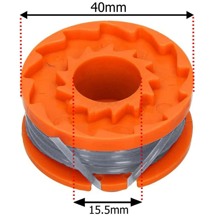 Spool Cover & Line for QUALCAST CLGT1825D CGT25 Grass Trimmer Strimmer 2 Spools