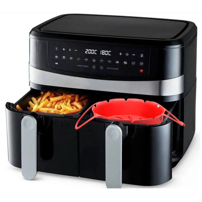 Basket Liner for BLAUPUNKT Rapid Air Fryer 3L 4.5L AFD501 AFD601 Silicone Set Red