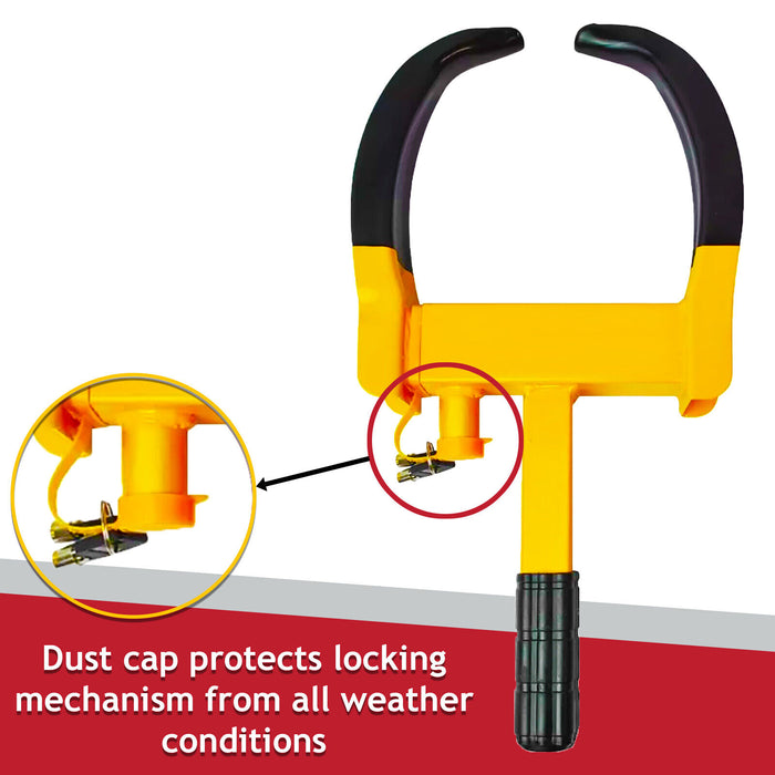 Wheel Clamp Lock Caravan Campervan Motorhome Trailer Car Van Insurance Essential
