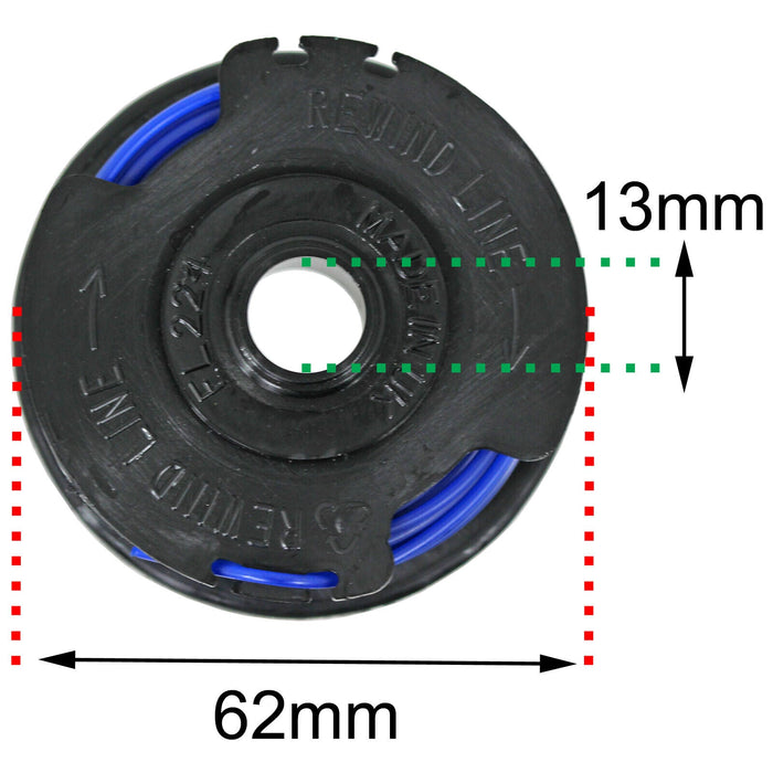 10m Line & Spool for FLYMO CCT250 Contour 24V XT GTC24 GTC24A Strimmer Trimmer