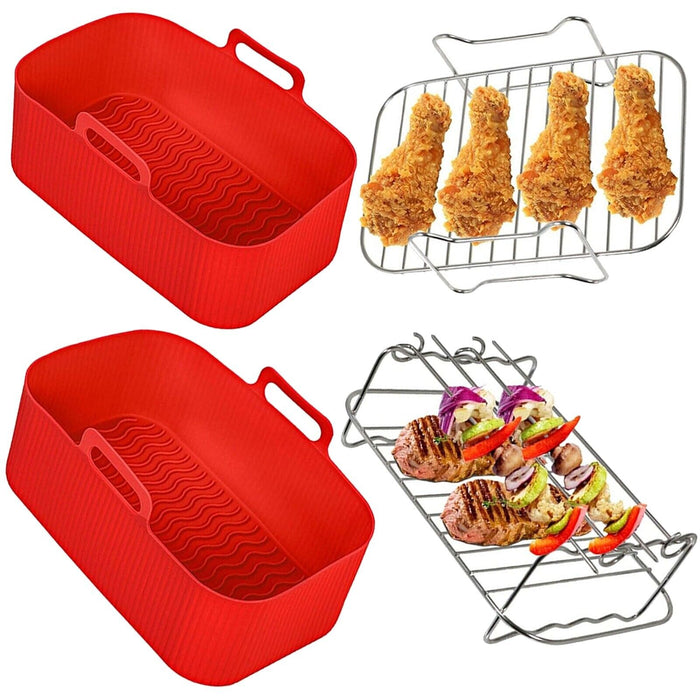 Basket Racks for EMTRONICS Air Fryer EMDAF9LD 9L Drawer Liner Pot Shelf Set