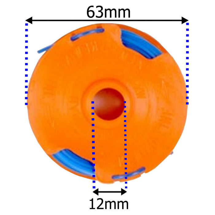 Spool Line & Cover for Qualcast GGT4502 GGT450A1 GGT600A1 Strimmer Trimmer