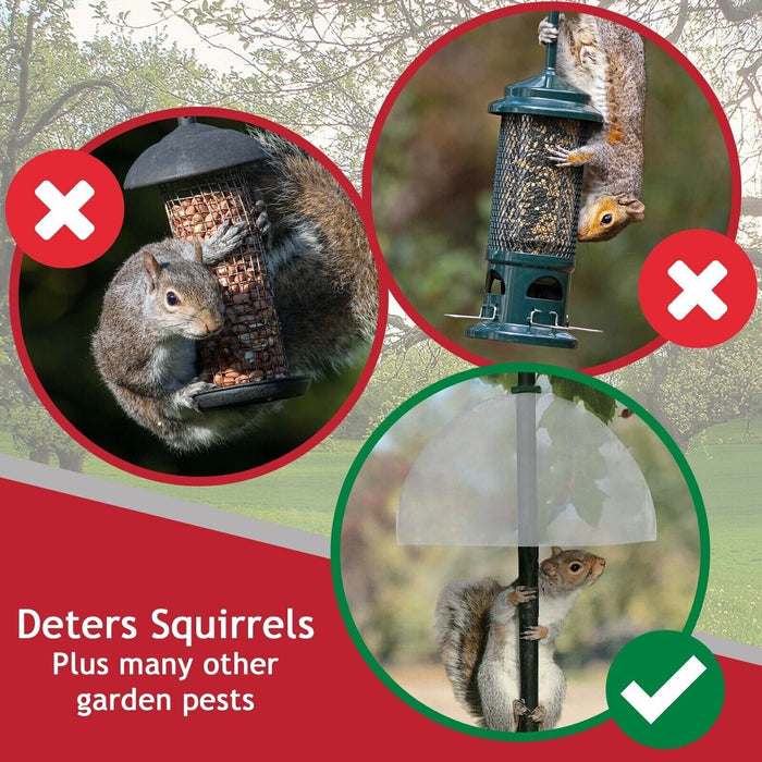 Squirrel Baffle Dome Adjustable Hook Bird Feeder Hanging Guard (Pack of 3)