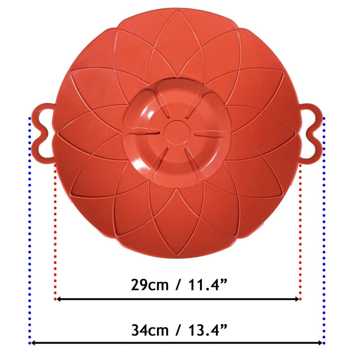 Pan Lid Spill Stopper Silicone Pot Steamer Saucepan Anti Boiling Overflow Protector Covers (Pack of 2)