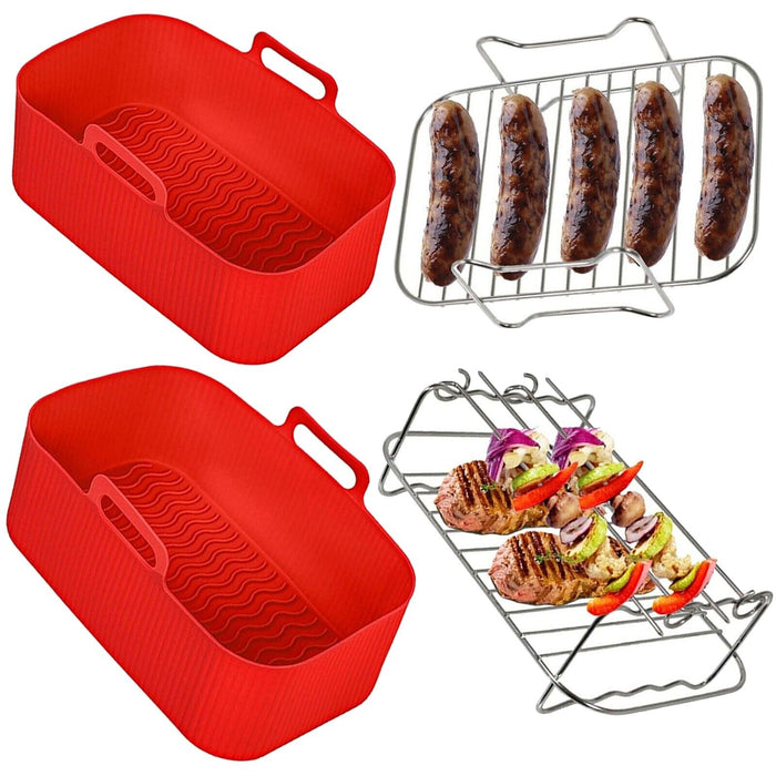 Basket Racks for Instant Vortex Air Fryer Plus 7.6L Drawer Liner Pot Shelf Set