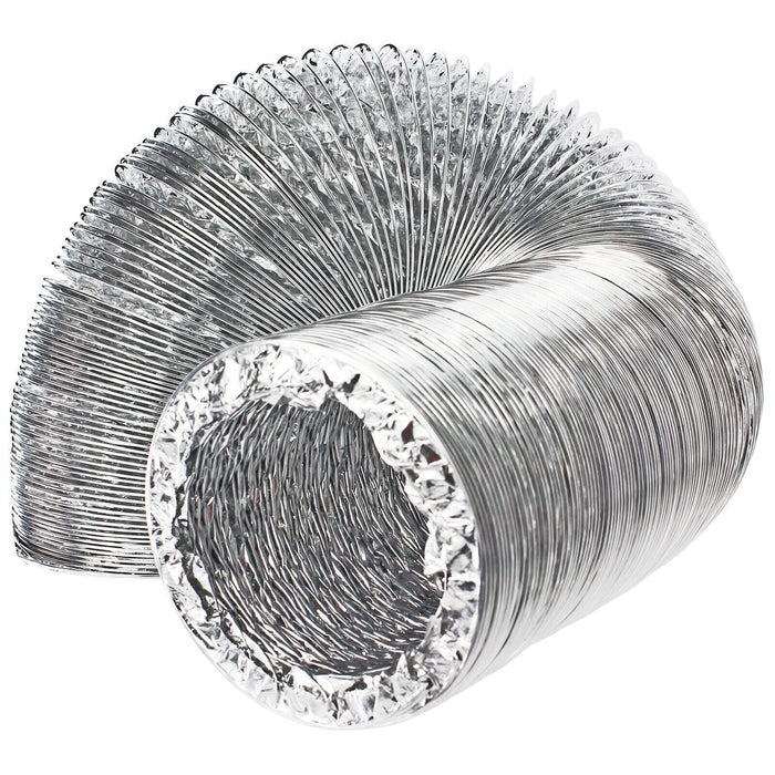 Universal Tumble Dryer Aluminium Duct Vent Hose + 2 x Pipe Clips (4" / 100mm x 5 Metres)