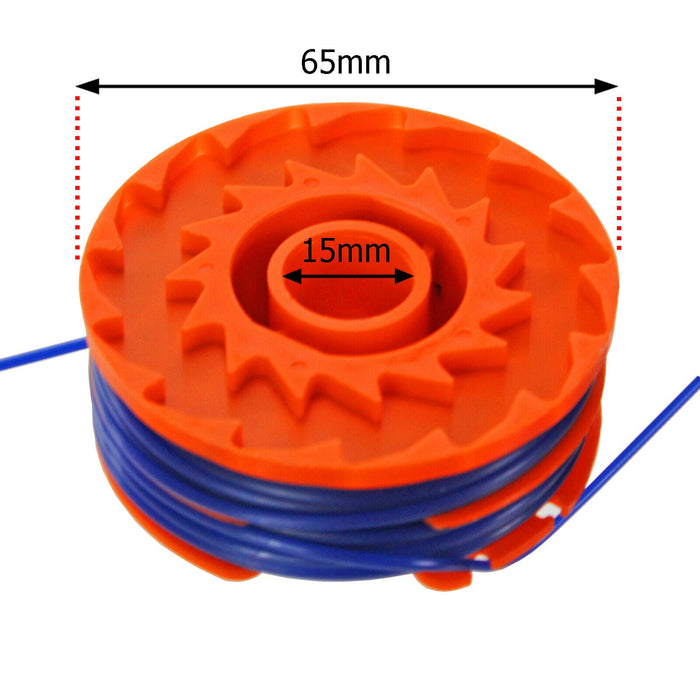 Dual Strimmer Line Spool Head Base Cover Cap for QUALCAST GT25 GGT3503 GGT350A1 x 2