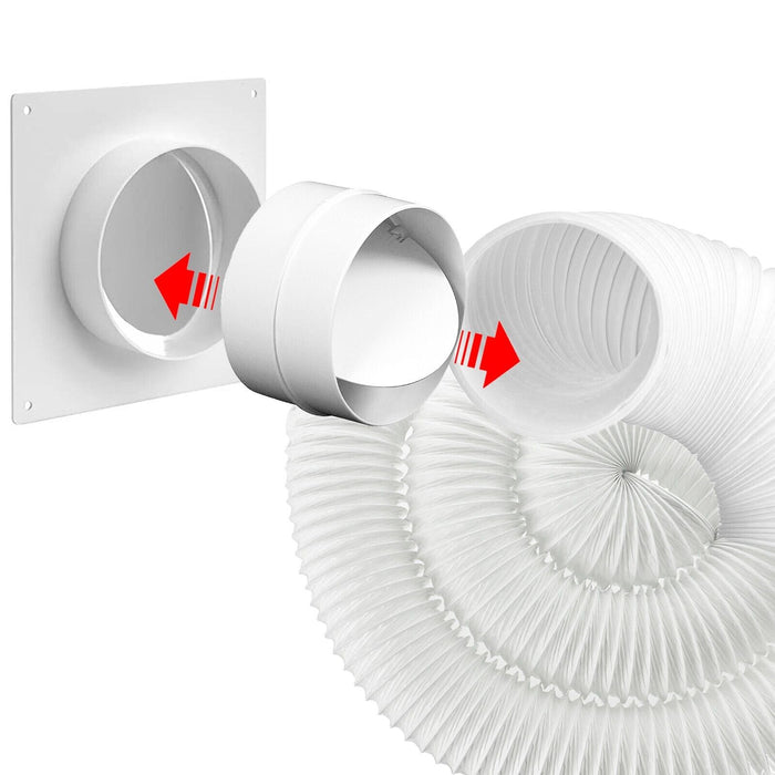 Universal Tumble Dryer Non Return Flap Vent Duct Valve Connector (4" / 100mm)