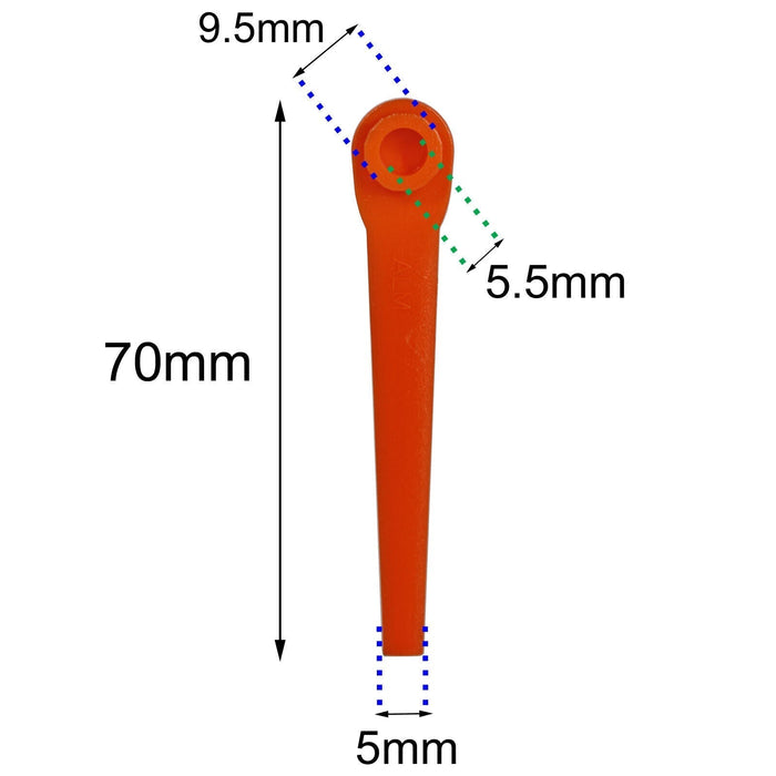 Plastic Blades for Gardena AccuCut Comfort Cut Li EasyCut 18/23R Trimmer x 80
