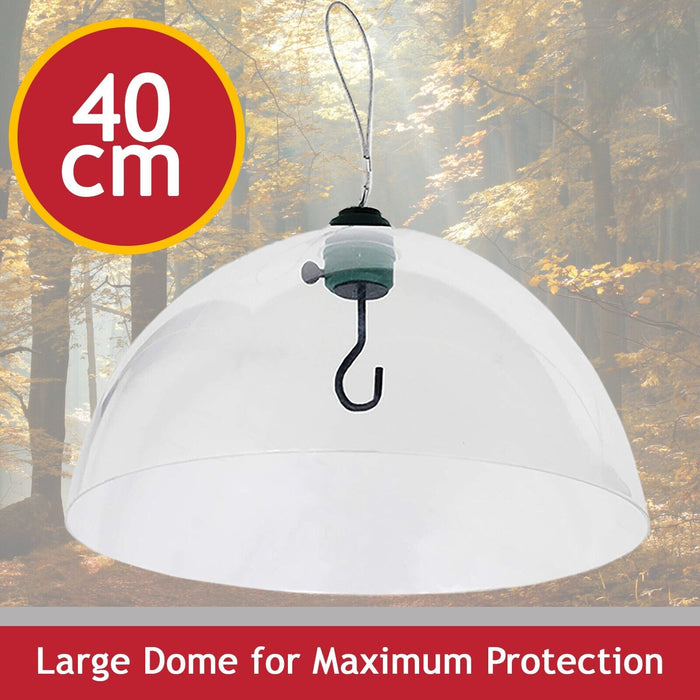 Squirrel Baffle Dome Adjustable Hook Bird Feeder Hanging Guard (Pack of 2)
