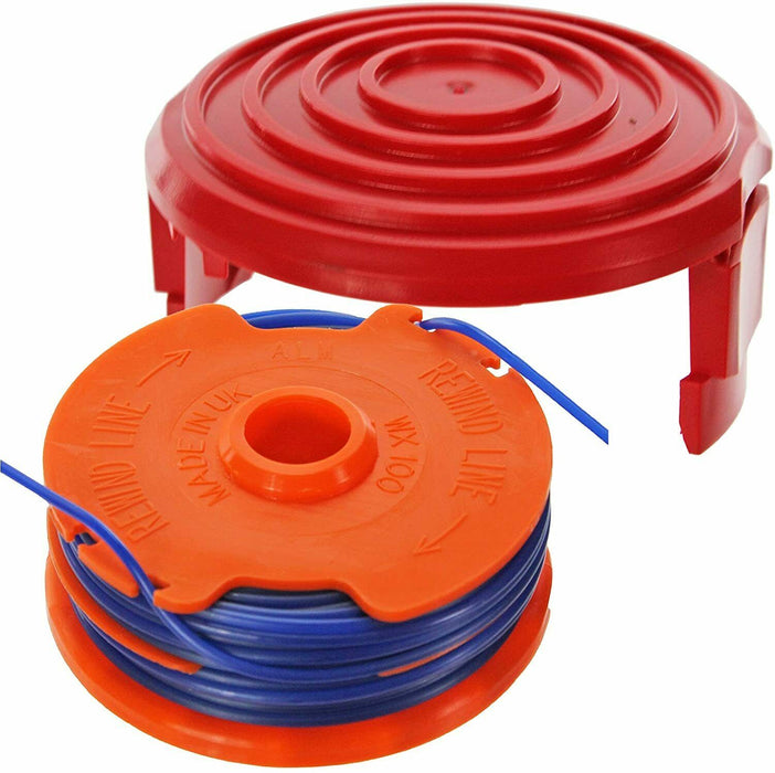 Dual Strimmer Line Spool Head Base Cover Cap for QUALCAST GT25 GGT3503 GGT350A1 x 2
